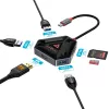 USB-C hub SBOX HEXAGON 6-w-1 z HDMI i Ethernet, Type-C biały