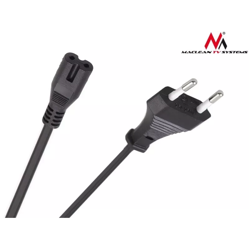Kabel zasilający MACLEAN MCTV-809 — 1,5 m, wtyczka zasilająca typu C do złącza C1, 220–250 V