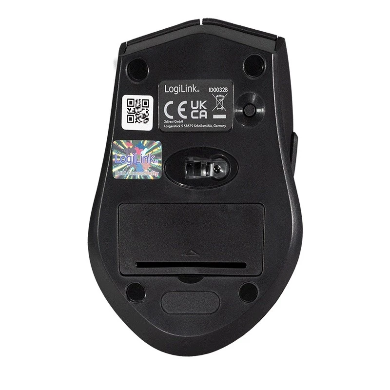 Logilink Mysz bezprzewodowa BT5.0, ergonomiczna, czarna