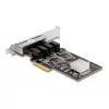 DeLOCK PCI Express x4 Karta 4 x RJ45 Gigabit LAN RTL8111 - PCIe - RJ-45 - PCIe 2.0 - Srebrny - PC - Windows 10 - Windows 11 - Windows 8.1 (88618)