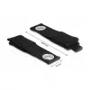 DeLOCK Heavy-duty Hook-and-loop strap L 260 x W 38 mm Czarny 5 pcs