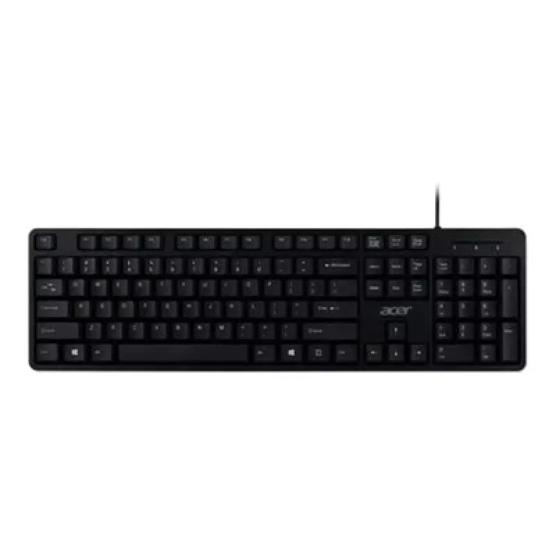 Przewodowa klawiatura USB Acer GP.KBD11.04F — Pełnowymiarowa QWERTY US International, czarna, kabel 1,45 m