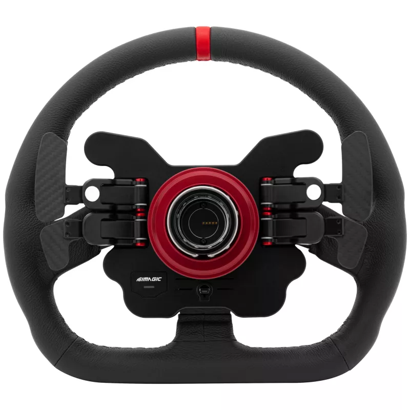 Kierownica Simagic GT1-SD Leather – odłączana kierownica do symulatorów, skórzany uchwyt, kompatybilny wzór śrub