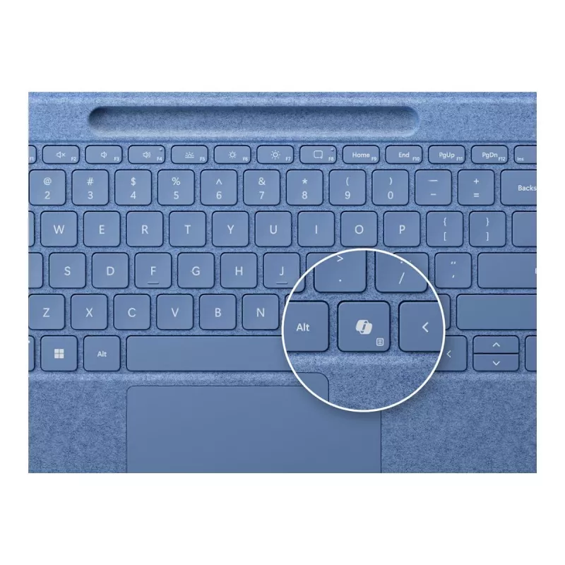 Klawiatura do Microsoft Surface 8YU-00027 — układ QWERTZ niemiecki, Bluetooth, Touchpad, niebieska