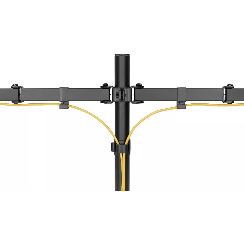 Uchwyt Goobay Monitor Arm Dual Flex - ekran 17-32 cale - montaż na biurko VESA 75 i 100 mm - Obracanie, obrót i pochylanie - regulacja wysokości - maksymalne obciążenie