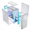 Obudowa PC LOGIC Dart Pro Midi ARGB biała — Midi Tower, ATX, 456×200×385 mm, maks. GPU 34 cm, wysokość chłodzenia CPU 155 mm, 3x120 mm przód + 1x120 mm tył, USB 3.0 x2, USB-C x1