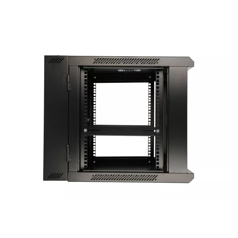 Extralink Szafa rack 9U 600x600 AZH czarna naścienna, typ wahadłowy