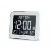 Cyfrowy zegar ścienny/stoisko muse M-090 WMC — prostokątny LCD, 220×177,5×24,5 mm, baterie/DC 4,5 V