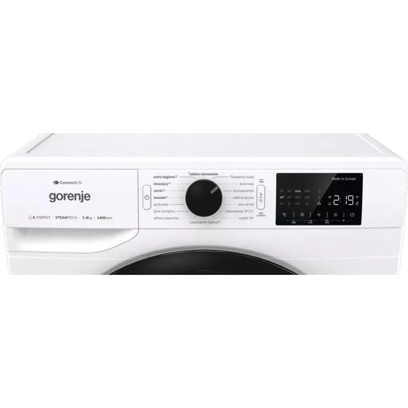 Gorenje G400 Wolnostojąca pralka, 8 kg, 1400 obr./min WPNEI84A1SWIFI/PL