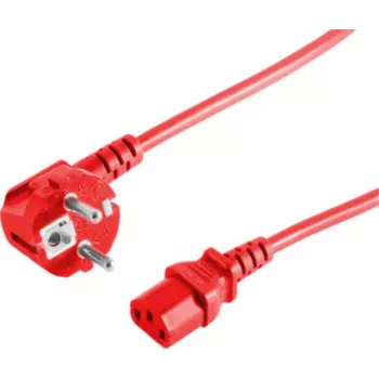 Kabel zasilający CEE7/7 do C13 ShiverPeaks BS09-05054 czerwony 5 m