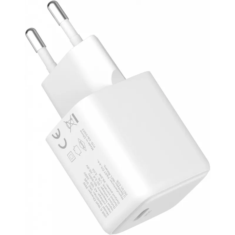 Ładowarka ścienna USB C 35W 3A Power Delivery 3.0 QC 3.0 Biała