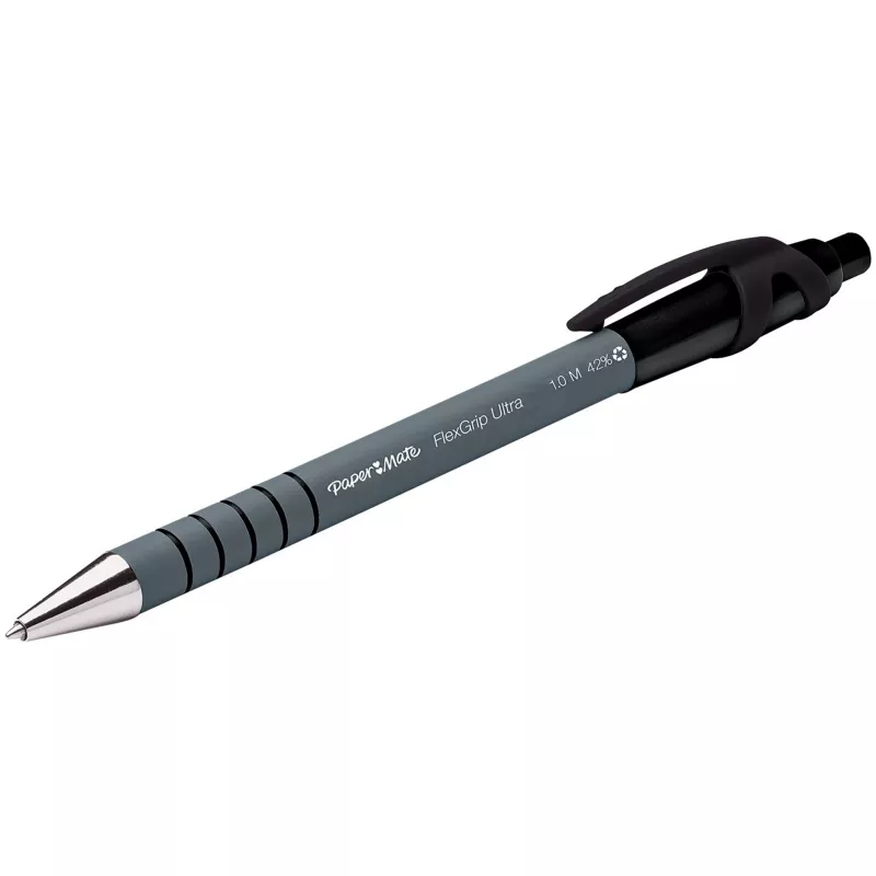 Paper Mate Flexgrip Ultra - Clip - Clip-on-Einziehkugelschreiber - Schwarz - 12 Stück(e) - Medium