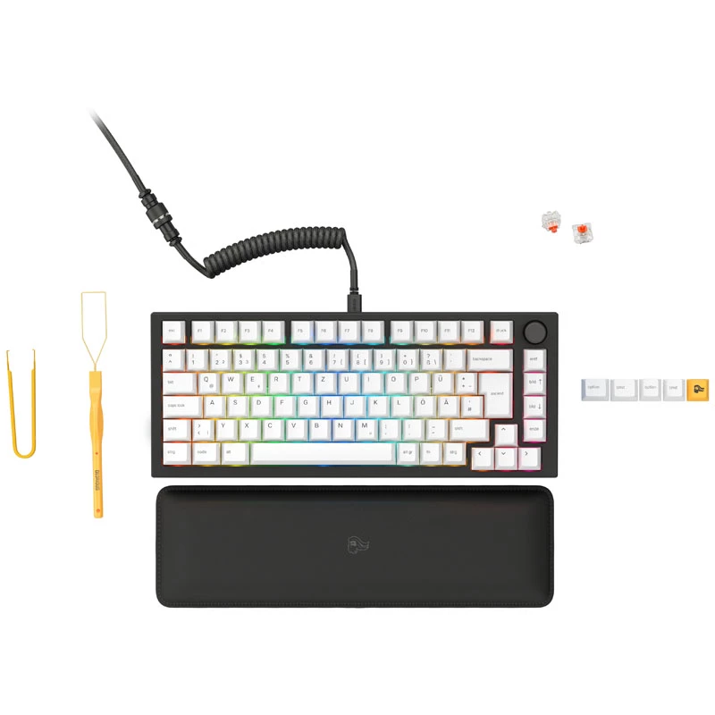Klawiatura Glorious GMMK Pro Czarny Slate 75% TKL - złożona, układ ISO DE - czarna (GLO-GMMK-P75-FOX-ISO-B-DE)