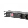 Lanberg PDU-05F-0200-BK listwa zasilająca (PDU) 5 gniazd AC 1U Czarna