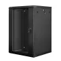 Szafa wisząca LANBERG WF01-6618-10B, 18U, 600×600×907 mm, czarna, 60 kg