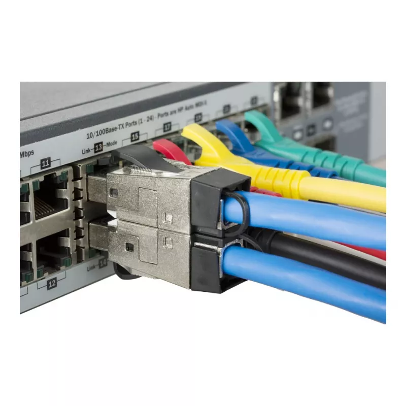 METZ CONNECT - Netzwerkanschluss - RJ-45 (M) gerade - abgeschirmt - halogenfrei, ohne Haken - Rot (130G405032-E)