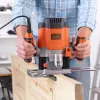 Router/Trimmer Czarny & Decker KW1200EKA-QS — kompaktowy frezarka górnowrzecionowa z regulowaną głębokością, ergonomiczną konstrukcją