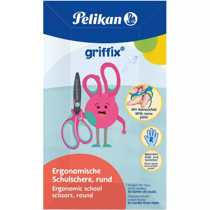 Pelikan Griffix Universal prosty krój Niebieski - Różowy (819121)