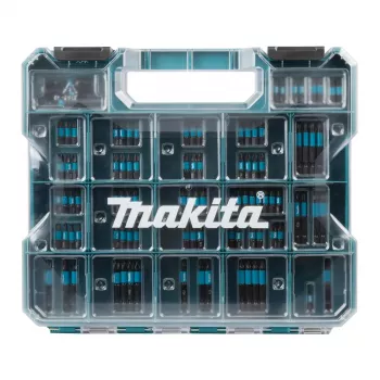 Komplet bitów Makita E-24826 — 100 sztuk, różne bity wkrętakowe i wiertarskie, czarny
