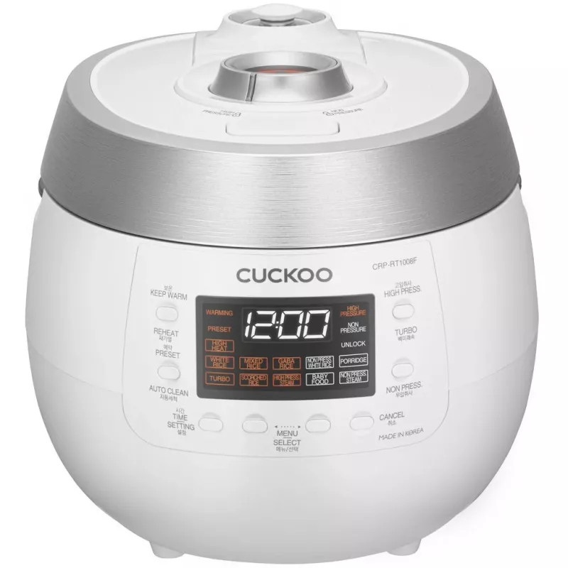 Cuckoo CRP-RT1008F, Biały, 1,8 l, Aluminium, LED, Przyciski, 1,2 m