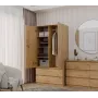 Topeshop SZAFA MALWA ART bedroom wardrobe/closet 5 shelves 2 drzwi(s) dąb