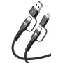 Celly 4-IN-1 kabel A+C to C+LIGHT 2M BK