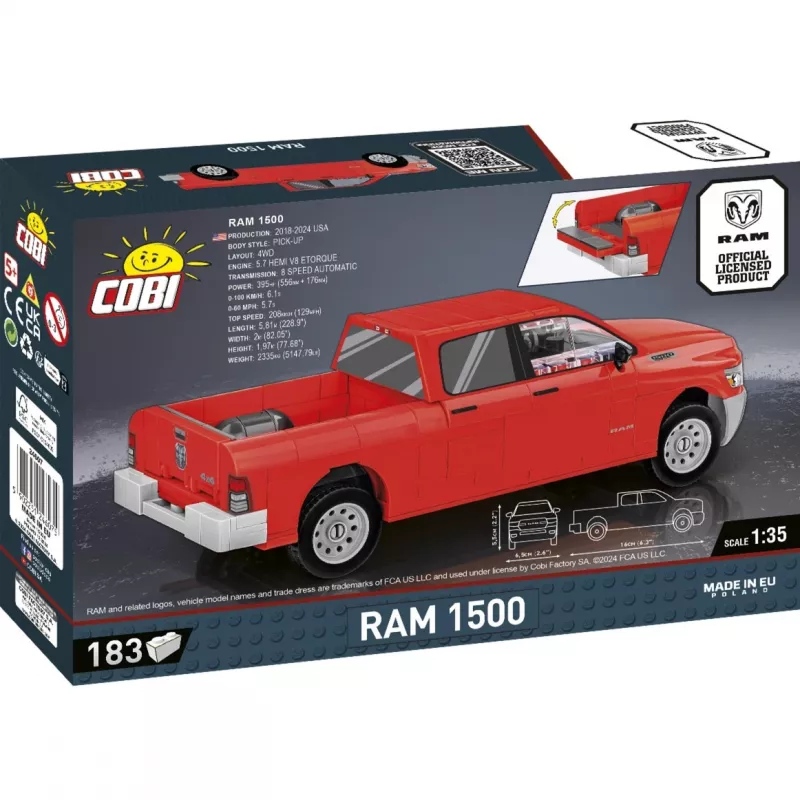 Klocki konstrukcyjne Cobi RAM 1500 24607 – model 2-w-1, wymienne konfiguracje