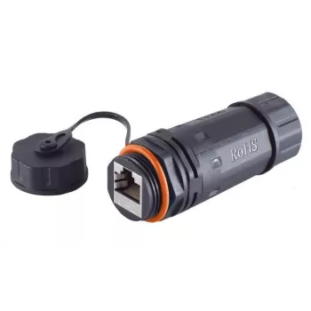 Microconnect KONCAT6A68 przejściówka płciowa kabla RJ-45 czarna