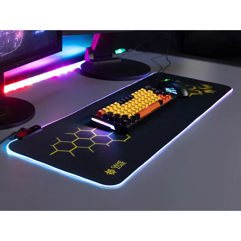 Podkładka pod klawiaturę i mysz TRACER GAMEZONE Hexy1 RGB 80/30/0,4