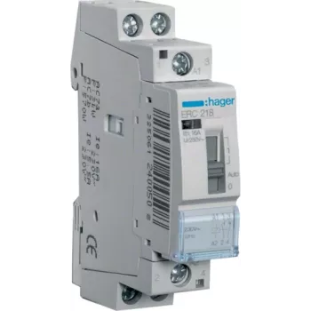 Hager ERC218 - Szary - 1 - 10 mm² - 230 V - 50 Hz - 16 A - 17,85 x 60 x 83 mm