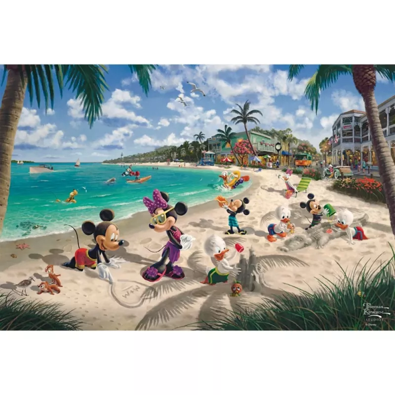 Thomas Kinkade Studios: Disney - Mickey i Minnie na Florydzie, Puzzle 200 elementów