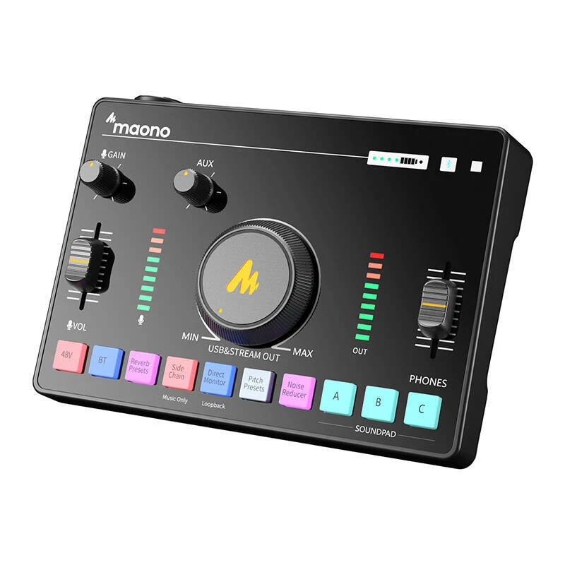 Mikser audio MAONO AMC2 Neo, 2-kanałowy mikser USB z łącznością USB