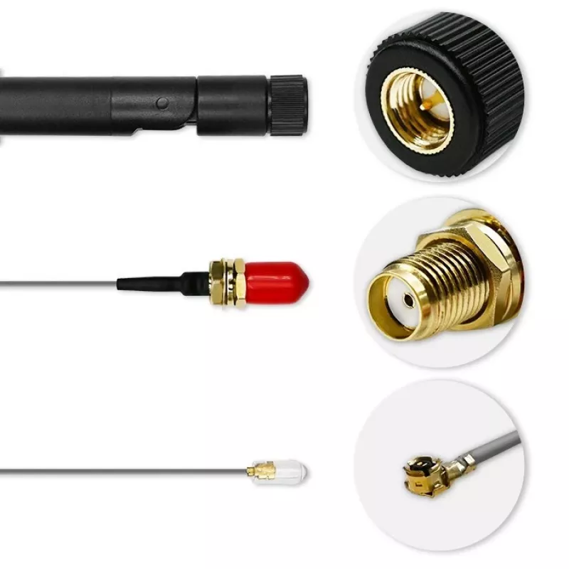 Antena Wi‑Fi wewnętrzna QOLTEC 57046, dwuzakresowa 2,4–2,5 GHz i 5,1–5,8 GHz, 5 dBi, 50 Ω