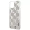 Karl Lagerfeld KLHCP14MLMNMS iPhone 14 Plus 6.7 etui twarde srebrne / srebrne Liquid Glitter Monogram