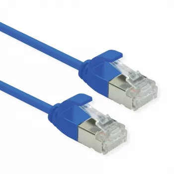 ROLINE U/FTP DataCenter kabel krosowy Cat.6A (klasa EA), LSOH, cienki, niebieski, 1,5 m (21.15.3344)