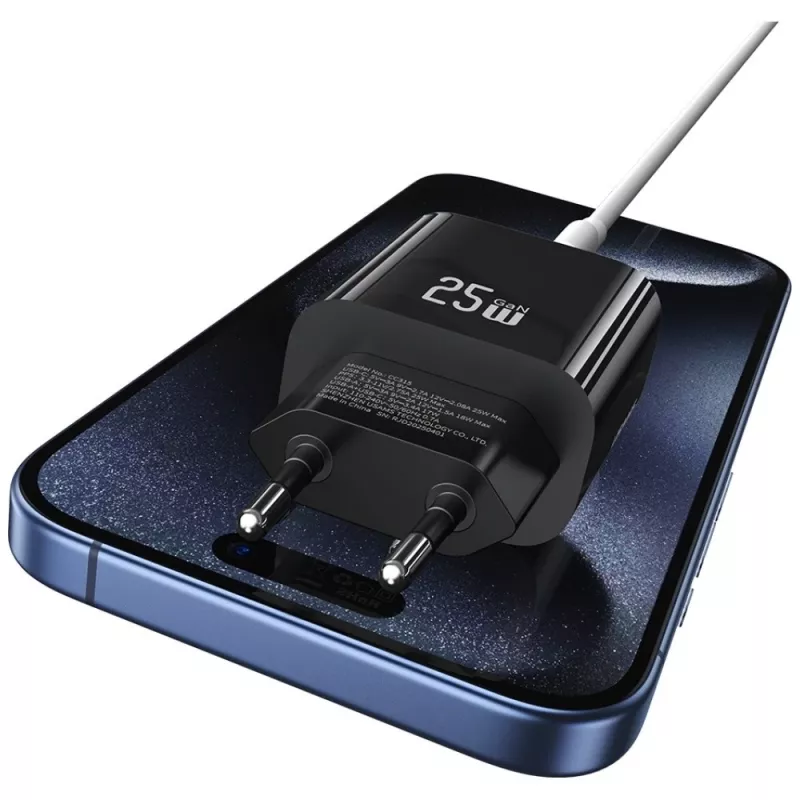 Ładowarka USB usams USA001629 25W 1×USB-C + 1×USB-A szybkie ładowanie
