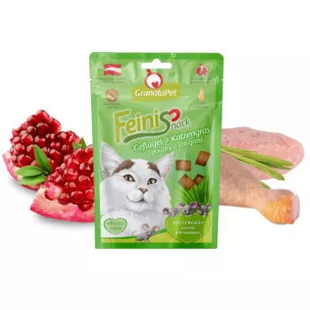 Przysmaki dla kota Fox4Pets GRANATAPET FeiniSnack drób z trawką dla kota, mięsna stała przekąska, 50 g, bez zbóż, dla dorosłych kotów