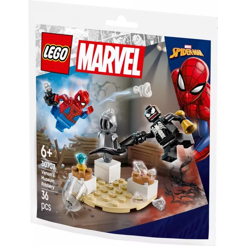 Zabawka konstrukcyjna LEGO Venom's Museum Heist zestaw saszetkowy 30707 — Marvel Super Heroes, mały zestaw kolekcjonerski