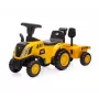 Pojazd CAT Traktor z przyczepą żółty jeździk
