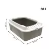 Kuweta dla kota rotho Bonnie Eco Cappuccino 30 L kryta tacka z tworzywa z pokrywą, 572×393×209 mm