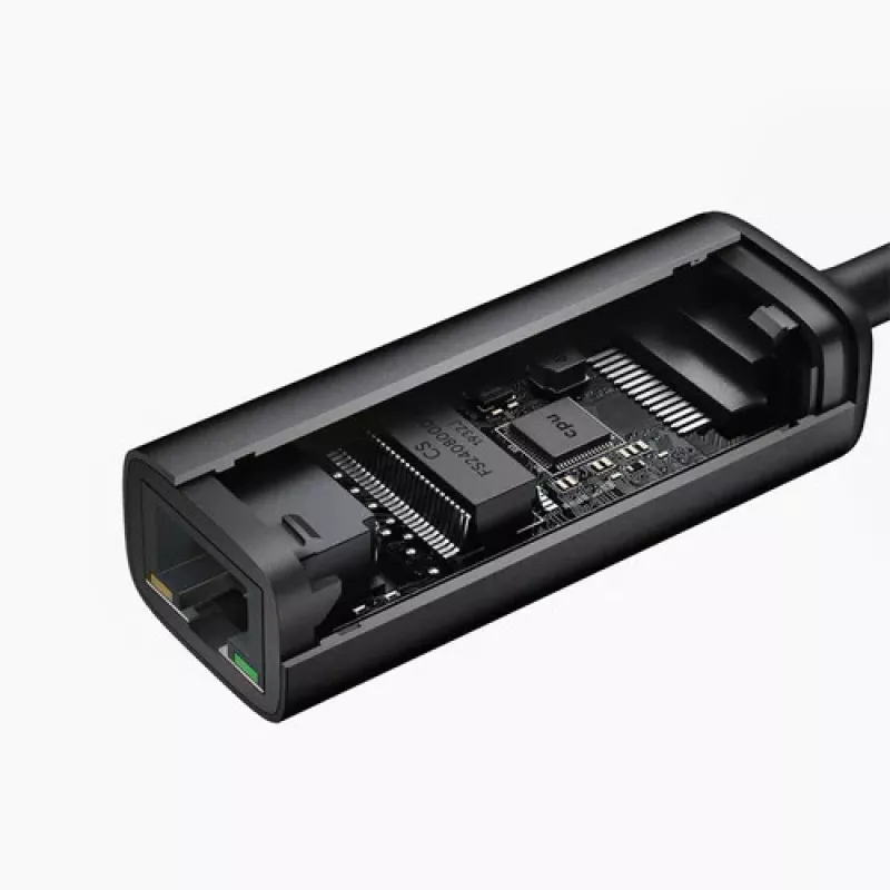Adapter Ethernet Aukey CB-A30 USB‑C na Gigabit RJ45 10/100/1000 Mb/s, USB 3.0, aluminium, wskaźniki LED