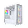 Obudowa PC Montech X5M (W) Micro Tower, biała — Micro-ATX/Mini-ITX, obsługa zasilacza ATX, 3x120 mm przód, 1x120 mm tył, 2 zatoki 3,5 cala, 4 zatoki 2,5 cala