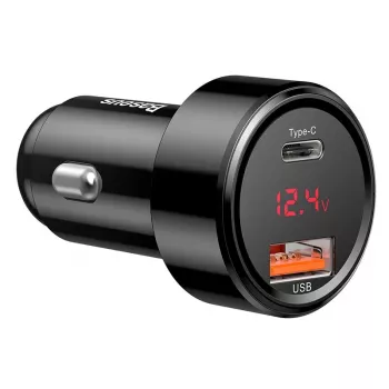 Ładowarka samochodowa Baseus CCMLC20C-01 uniwersalna czarna szybkie ładowanie 12-24V