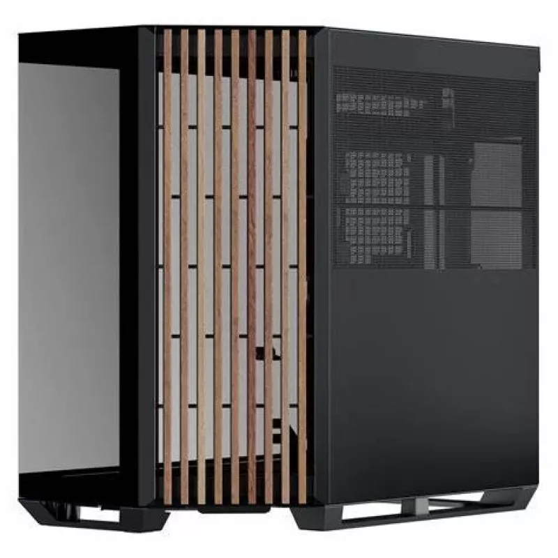 APNX V1-W-BK-v1 Midi Tower Czarny, Drewno