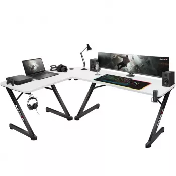 BIURKO GAMINGOWE HUZARO HERO 7.0 BIAŁE