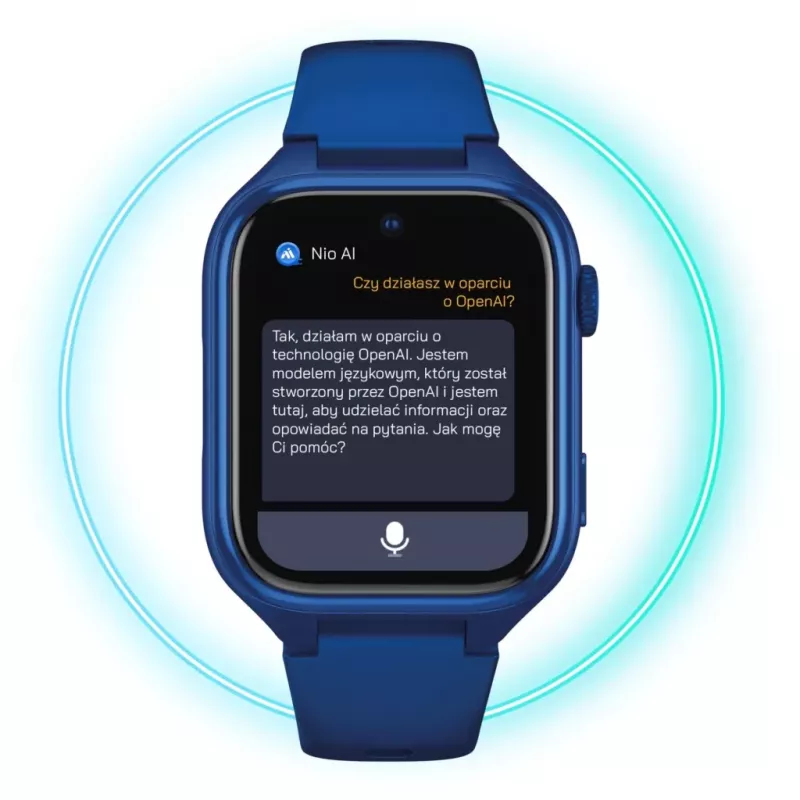 Smartwatch Stelio Junior Pro AI 4G ST-SWJ102-NB — granatowy, łączność 4G