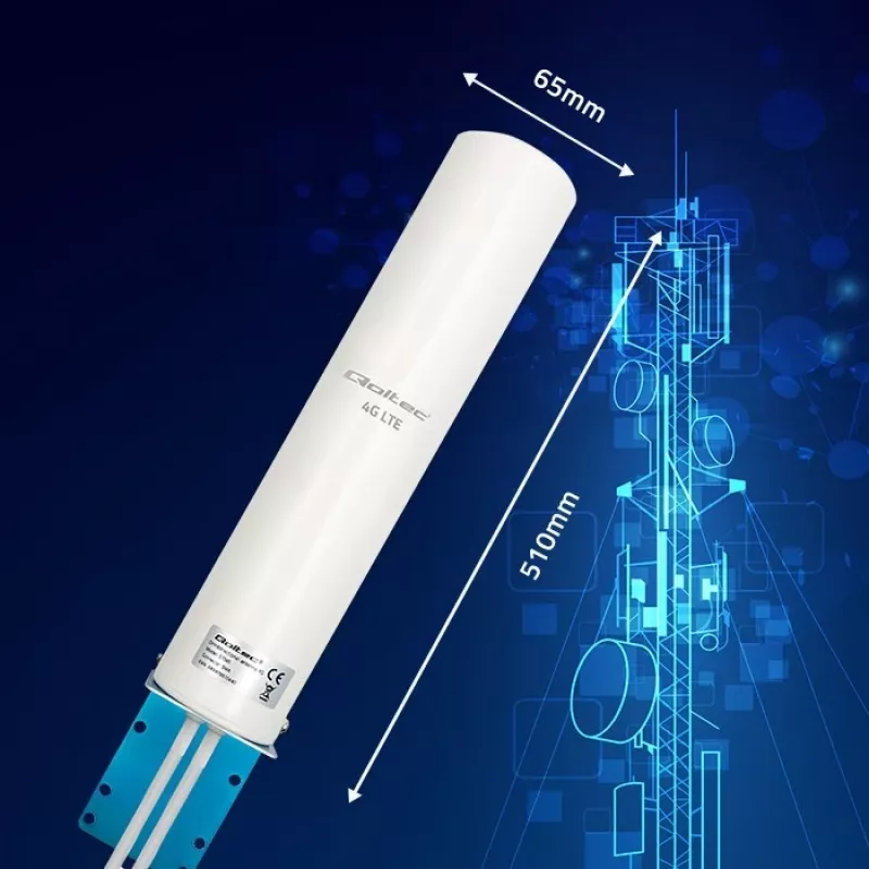 Dookólna antena dualna 4G LTE QOLTEC 57045 12 dBi