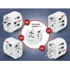 Podróżny adapter ładowania GEMBIRD TPA-EU2A1C15-01-W — 15W, wtyczka typu E, 2× USB-A + 1× USB-C, 100–250V
