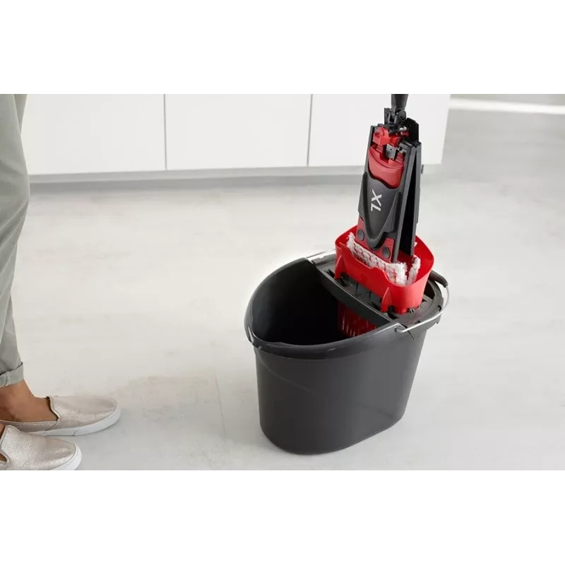 VILEDA mop Ultramax XL Box — zmywalna mikrofibra, obrotowa głowica 360°, składany, do twardych podłóg