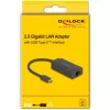 DeLOCK 66045 Adapter Kablowy USB 5 Gb/s Typ-A 2.5 Gigabit LAN RJ45 Czarny